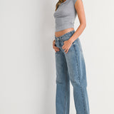 Just Black - Low Rise Relaxed Straight Leg