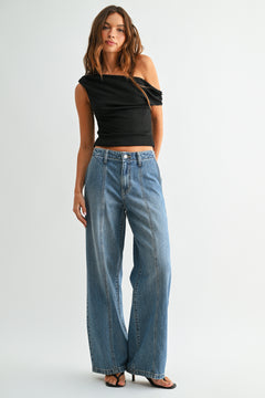 Just Black - Seamed Trouser Wide Leg