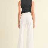 Just Black - Patch Pocket Wide Leg Flare