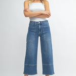 Just Black - High Rise Cropped Wide Leg, denim, womens jean collection