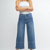 Just Black - High Rise Cropped Wide Leg, denim, womens jean collection