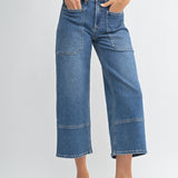 Just Black - High Rise Cropped Wide Leg, denim, womens jean collection
