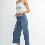Just Black - High Rise Cropped Wide Leg, denim, womens jean collection