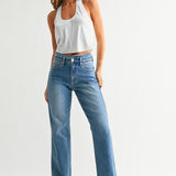 Just Black - Waistband Detail Wide Leg