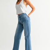 Just Black - Waistband Detail Wide Leg