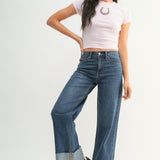 Just Black - Cuffed Wide Ankle