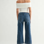 Just Black - Cropped Wide Sweat Jean - dark denim