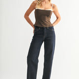 Just Black - Cuffed Wide Leg