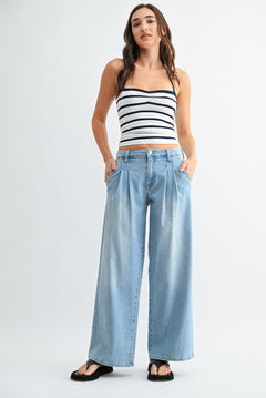 Just Black - Pleated Wide Leg