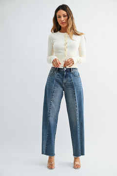 Just Black - Two Tone Barrel Jean