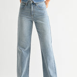 Just Black - Folded Waist Relaxed Straight