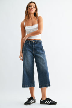 Just Black - Side Seam Wide Capri