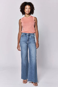 Dear John - High Rise Wide Leg - medium denim, womens jean collection