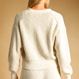 Two Tone Button Front Cardigan Pant Set