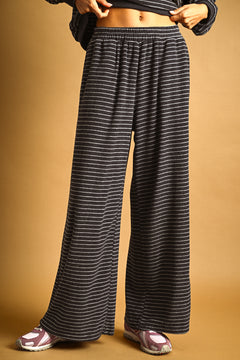 Stripe Pattern Towel Fabric Pant