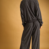 Stripe Pattern Towel Fabric Pant