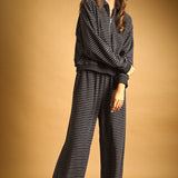 Stripe Pattern Towel Fabric Pant