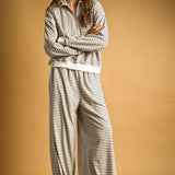 Stripe Pattern Towel Fabric Pant