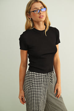 Essential Classic Short Sleeve Rib Top
