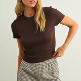Essential Classic Short Sleeve Rib Top