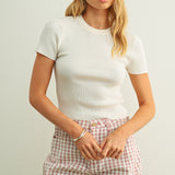 Essential Classic Short Sleeve Rib Top
