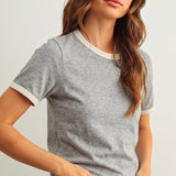 Short Sleeve Round Neck Top