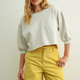 Raw Edge Bottom Sweatshirt