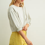Raw Edge Bottom Sweatshirt