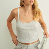 Waffle Fabric Crop Tank