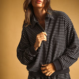 Stripe Towel Fabric Pullover