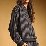 Stripe Towel Fabric Pullover