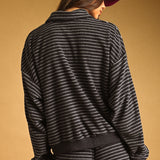 Stripe Towel Fabric Pullover