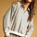 Stripe Towel Fabric Pullover