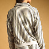 Stripe Towel Fabric Pullover