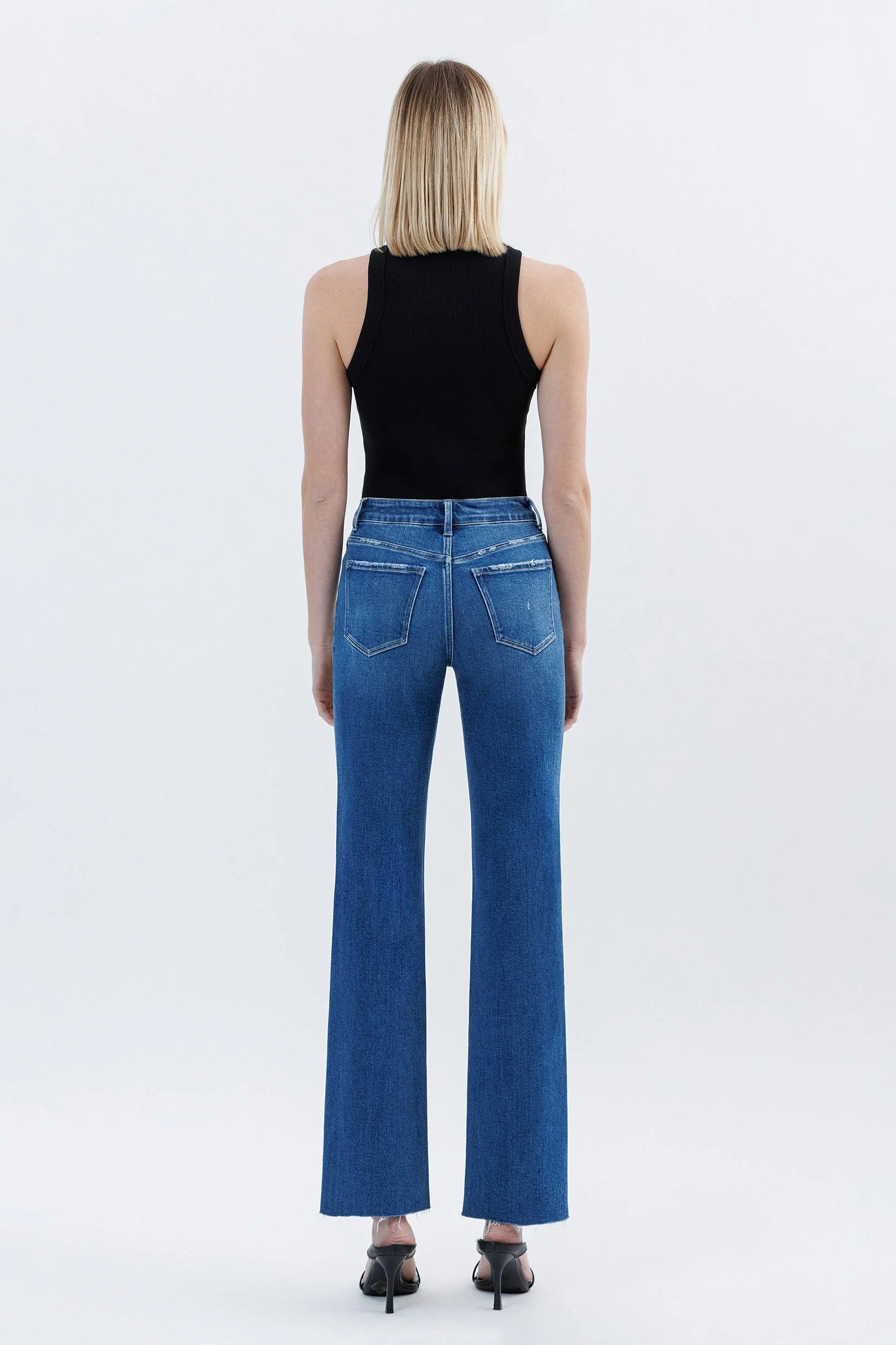 Flying Monkey - High Rise Straight - denim blue, womens jeans collection