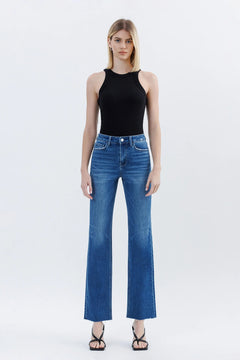 Flying Monkey - High Rise Straight - denim blue, womens jeans collection