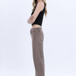 Flying Monkey - High Rise Barrel - stone, womens jean collection