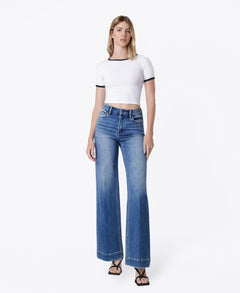 Flying Monkey - High Rise Crease Line Trouser Hem Wide
