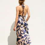Halter Open Back Western Dress - Navy, Women's Dresses Collection