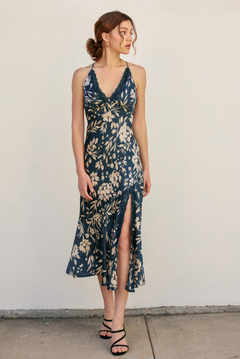 Lace Trim Tie Back Maxi - Teal, Women's Dresses Collection