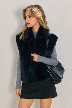 Collared Fur Vest