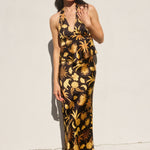 Pattern Satin Skirt - Golden Glow, Women's Skirts Collection