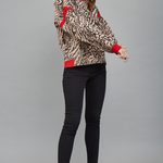 Open Back Sweater - taupe/brown/ red, womens sweater collection