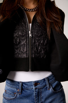 Fireside Cropped Blazer - Black, Women's Tops Collection