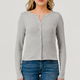 Rib Button Cardigan