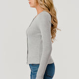 Rib Button Cardigan