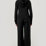 Brushed Fleece Drawstring Pant - black, womens sweatpants/matching set collection