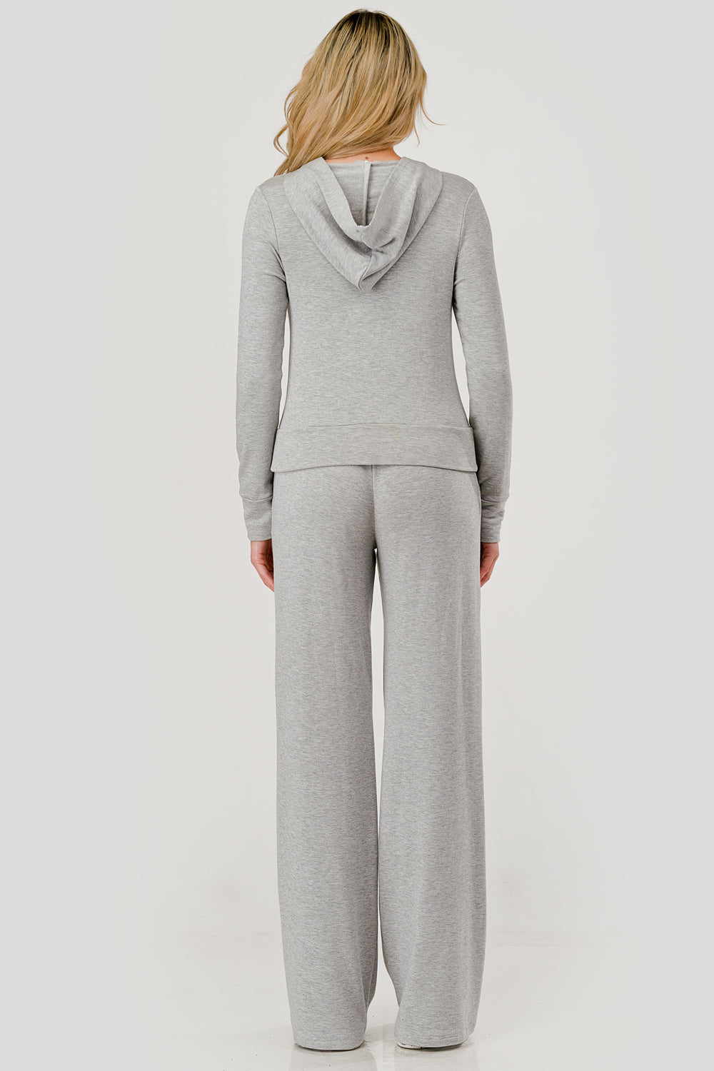 Brushed Fleece Drawstring Pant - grey, womens sweatpants/matching set collection
