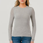 Double Layered Baby Hacci Long Sleeve - grey, women's top collection