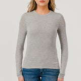 Double Layered Baby Hacci Long Sleeve - grey, women's top collection